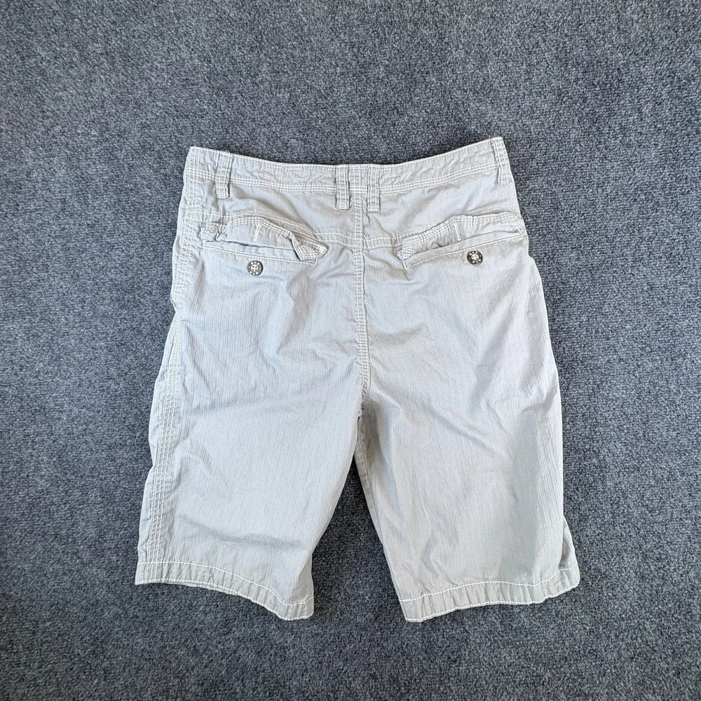 BKE Buckle Sloane Chino Shorts Mens 32x10.5 Slate Cotton Standard Fit Flat Front